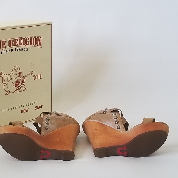 Women Brown True Religion Sz 7 - Picture 3 of 3